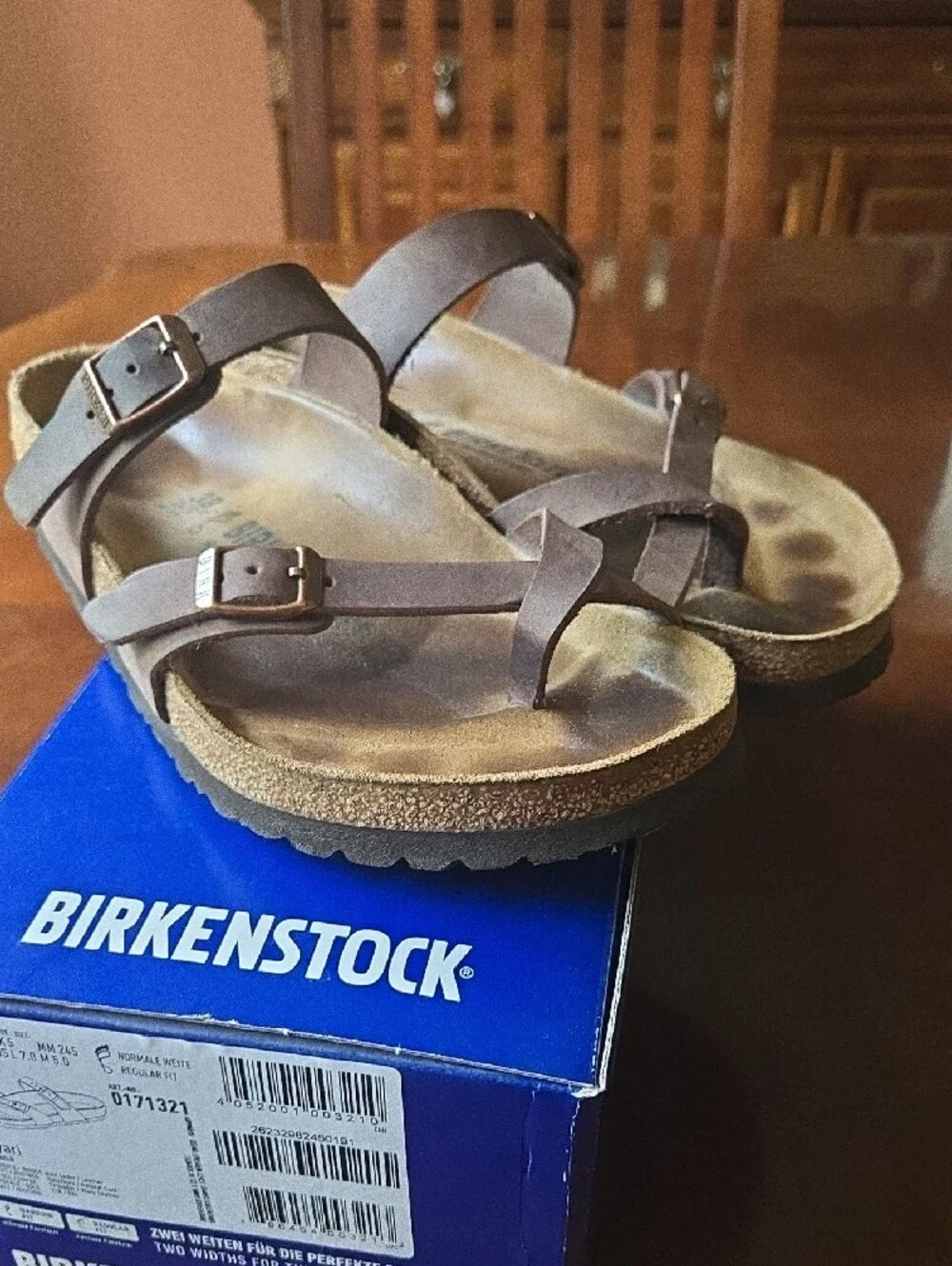 Birkenstock Mayari, Habana Oiled Leather, Size 38 (Reg/Nar Fit)